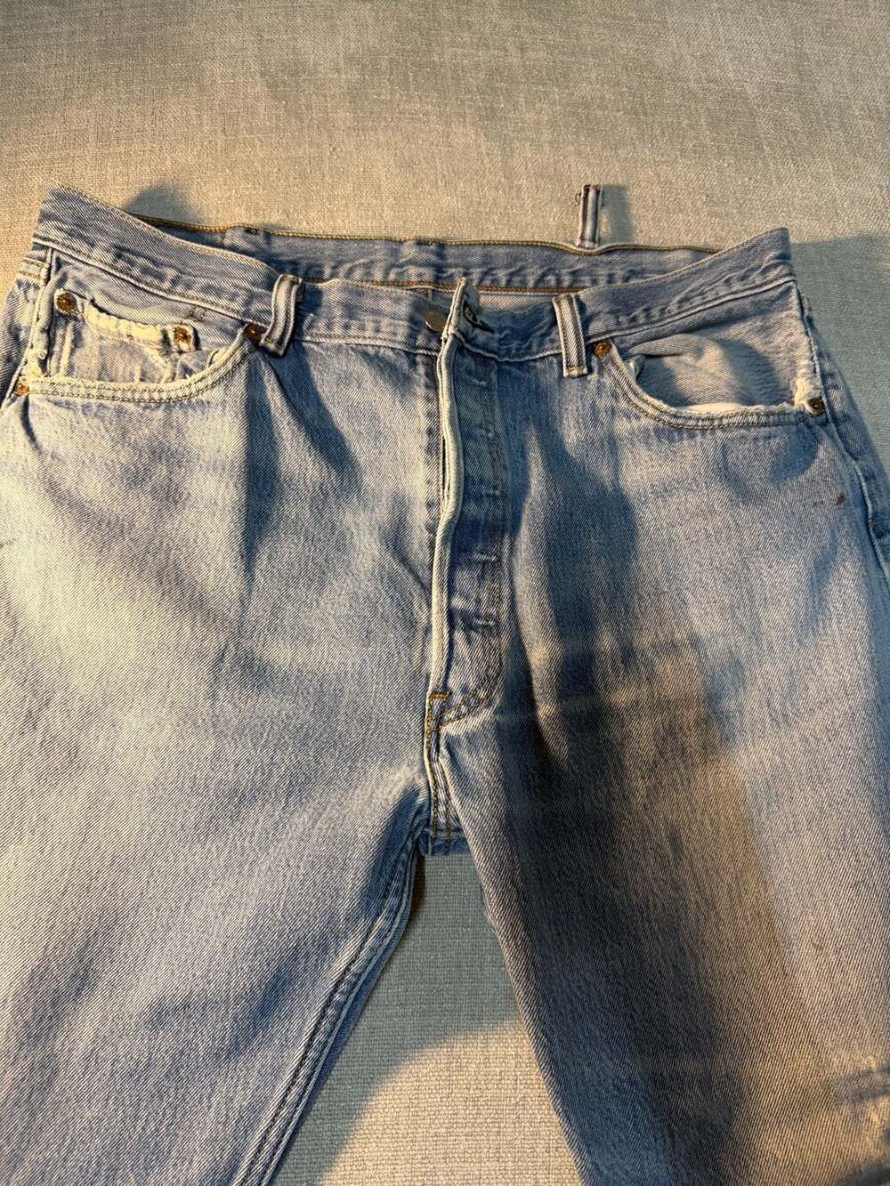 Vintage Levi's 501 Button Fly Straight Leg Jeans 40x38
